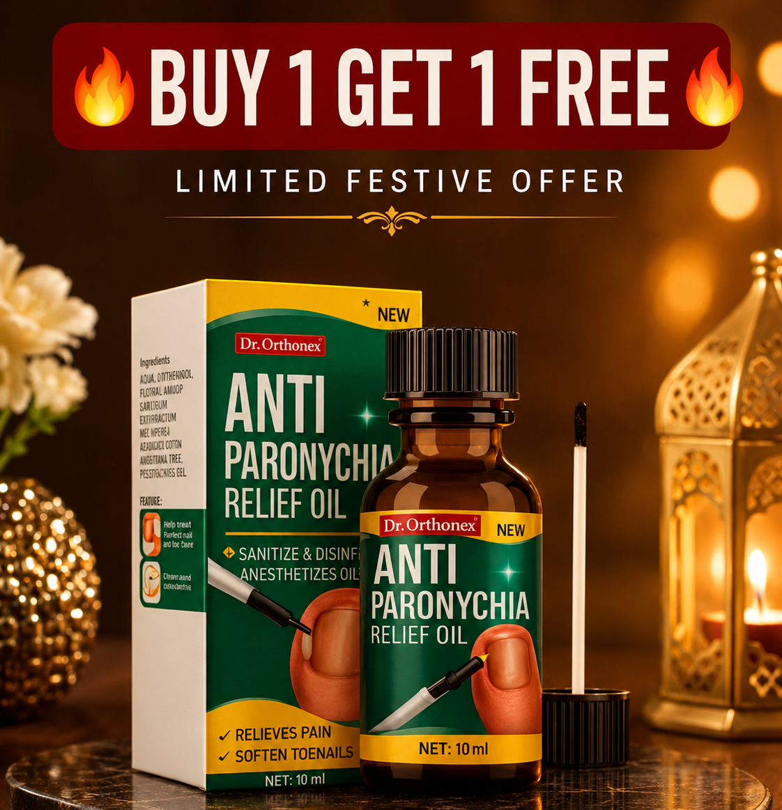 Anti Paronychia Relief Oil for Nail Infection & Ingrown Nails | Buy 1 Get 1 FREE | Free shipping
