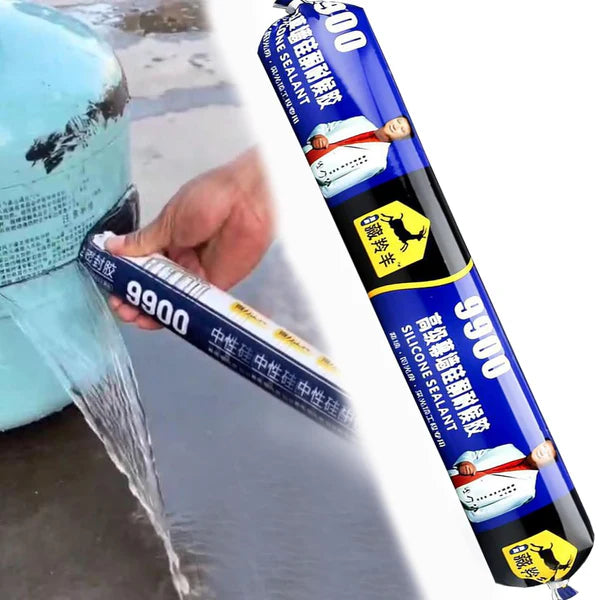 Waterproof Silicone Sealant 9900 Fast Dry Leak Repair Adhesive - Multi Surface Gap Filler for Roof, Concrete, Water Tank, Bathroom & Kitchen | Weather Resistant Neutral Cure Sealant Tube