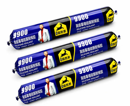 Waterproof Silicone Sealant 9900 Fast Dry Leak Repair Adhesive - Multi Surface Gap Filler for Roof, Concrete, Water Tank, Bathroom & Kitchen | Weather Resistant Neutral Cure Sealant Tube